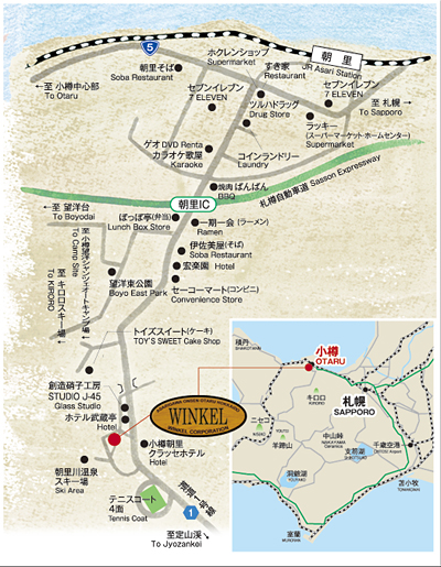 朝里川周辺マップ