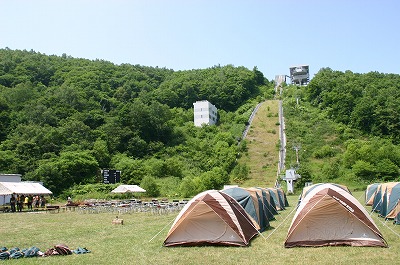 お客様　望洋　キャンプ　テント　ジャンプ台