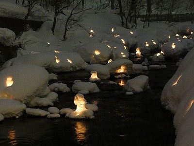 雪あかり　朝里川温泉